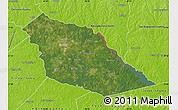 Satellite Map of Angelina County, physical outside