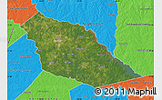Satellite Map of Angelina County, political outside