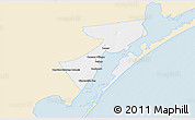 Classic Style 3D Map of Aransas County, single color outside