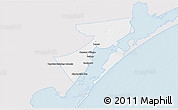 Silver Style 3D Map of Aransas County, single color outside