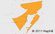 Political Simple Map of Aransas County, cropped outside