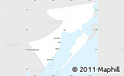 Silver Style Simple Map of Aransas County, single color outside