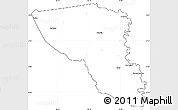 Blank Simple Map of Austin County, cropped outside