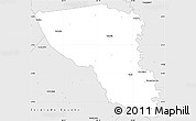 Silver Style Simple Map of Austin County