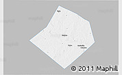 Gray 3D Map of Bastrop County, single color outside