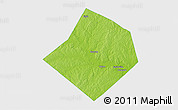 Physical 3D Map of Bastrop County, single color outside