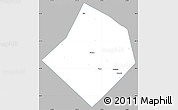 Gray Simple Map of Bastrop County, single color outside