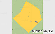 Savanna Style Simple Map of Bastrop County, single color outside