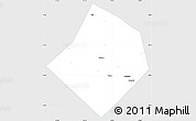 Silver Style Simple Map of Bastrop County, single color outside