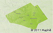 Physical 3D Map of Bell County, lighten