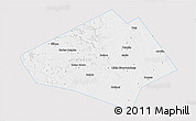 Silver Style 3D Map of Bell County, single color outside