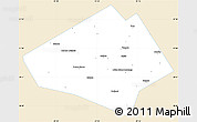 Classic Style Simple Map of Bell County, single color outside
