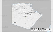 Gray 3D Map of Bexar County, single color outside