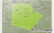 Physical 3D Map of Bexar County, semi-desaturated