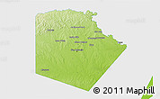 Physical 3D Map of Bexar County, single color outside