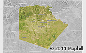 Satellite 3D Map of Bexar County, lighten, desaturated