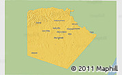 Savanna Style 3D Map of Bexar County, single color outside