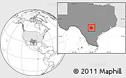 Blank Location Map of Bexar County, highlighted country, highlighted parent region