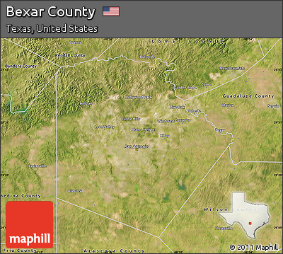 Satellite Map of Bexar County