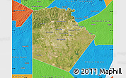 Satellite Map of Bexar County, political outside