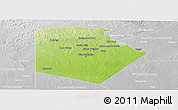 Physical Panoramic Map of Bexar County, lighten, desaturated
