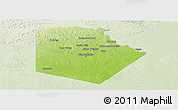 Physical Panoramic Map of Bexar County, lighten