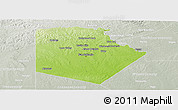 Physical Panoramic Map of Bexar County, lighten, semi-desaturated