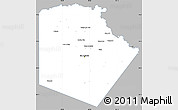 Gray Simple Map of Bexar County, single color outside