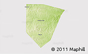 Physical 3D Map of Blanco County, cropped outside