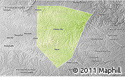 Physical 3D Map of Blanco County, desaturated