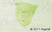 Physical 3D Map of Blanco County, lighten