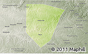 Physical 3D Map of Blanco County, semi-desaturated