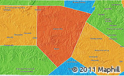 Political 3D Map of Blanco County
