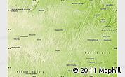 Physical Map of Blanco County