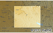 Physical 3D Map of Borden County, darken