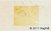 Physical 3D Map of Borden County, lighten