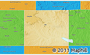 Physical 3D Map of Borden County, political outside