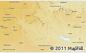 Physical 3D Map of Borden County