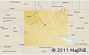 Physical 3D Map of Borden County, shaded relief outside