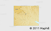 Physical 3D Map of Borden County, single color outside