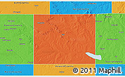 Political 3D Map of Borden County