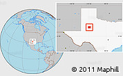 Gray Location Map of Borden County, highlighted parent region