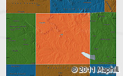 Political Map of Borden County, darken