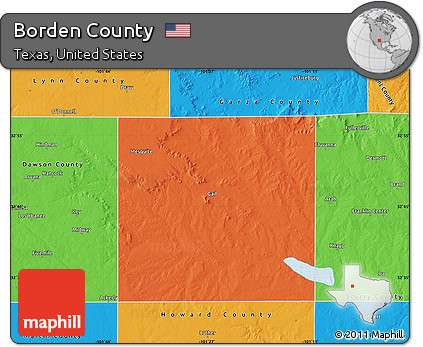Political Map of Borden County