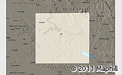 Shaded Relief Map of Borden County, darken