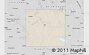 Shaded Relief Map of Borden County, desaturated