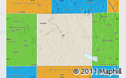 Shaded Relief Map of Borden County, political outside