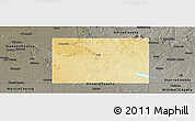 Physical Panoramic Map of Borden County, darken, semi-desaturated