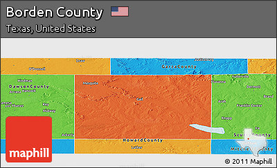Political Panoramic Map of Borden County