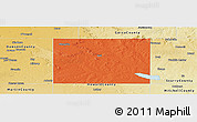Political Panoramic Map of Borden County, physical outside